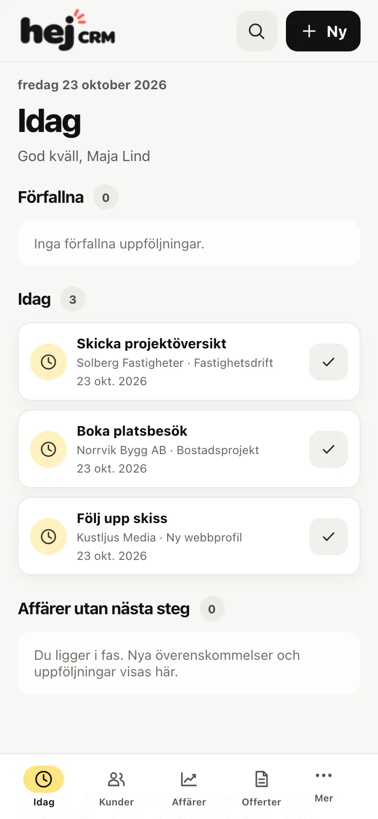 Idag i mobilen